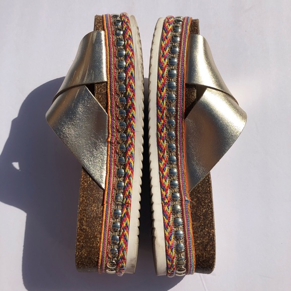 Carvela by Kurt Geiger Kake platform gold sandal - Picture 5 of 13